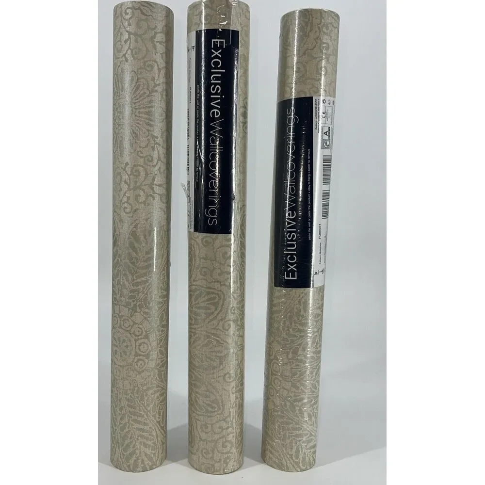 Kenneth James 301-66951 Tribe Modern Floral Scroll Wallpaper, Sage Total 156sq F